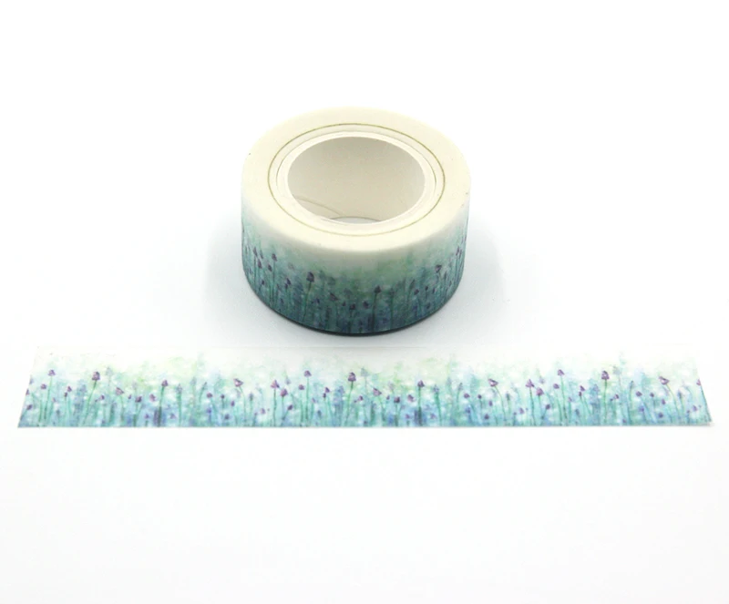 Бумажные малярные ленты для скрапбукинга с лавандовым цветком DIY наклейки