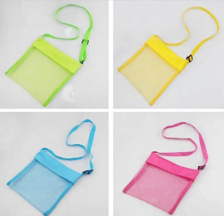 

5color Free Shipping Via FedEx Wholesale Blanks Children Mesh Shell Beach seashell Bag