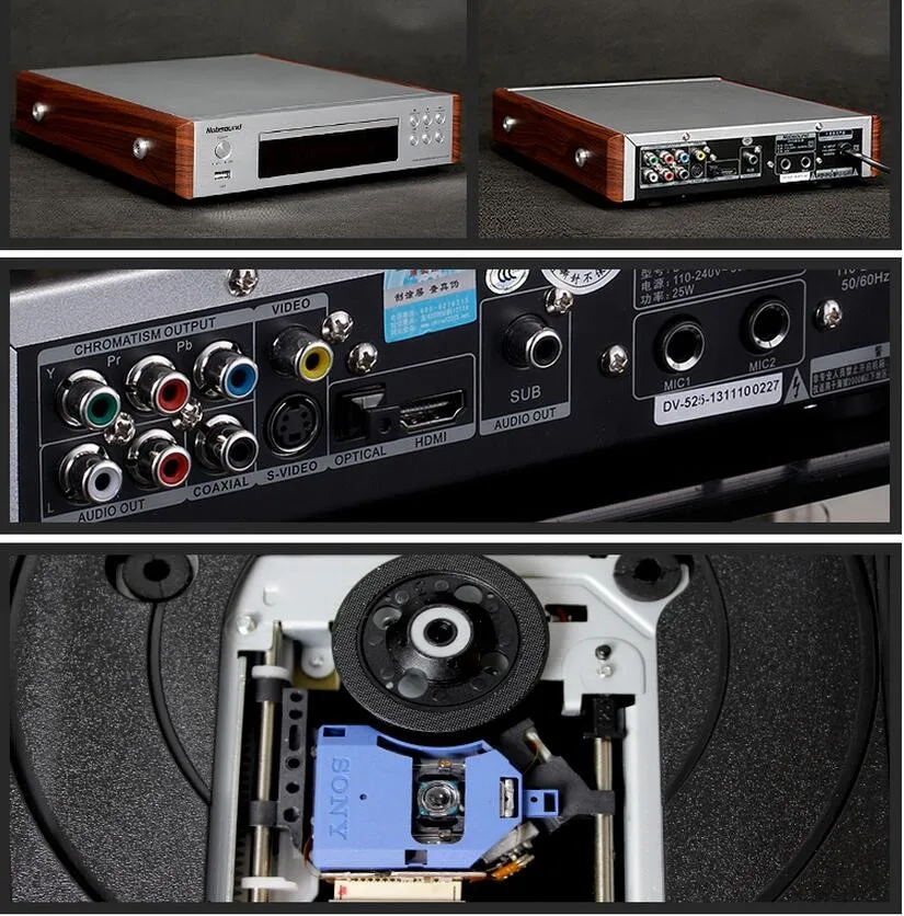 Nobsound DV 525 высококачественный DVD CD USB видеоплеер mike выход сигнала Караоке