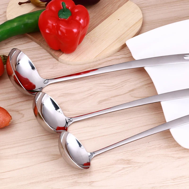 Ковшовый Дуршлаг Из Нержавеющей Стали с длинной ручкой суповый ковш горячий