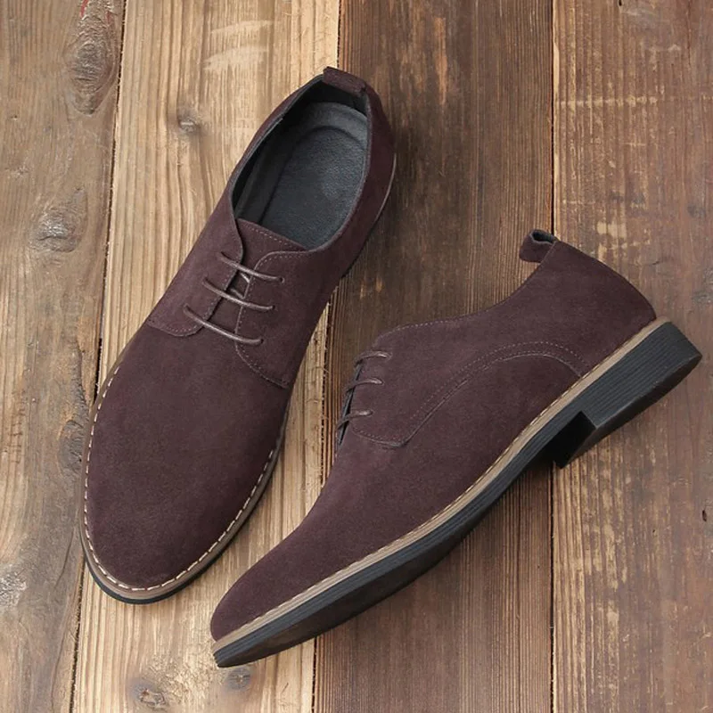 OUDINIAO Classic Suede Black Dress Casual Shoes Men British Lace Up Designer Soft Mens Large Sizes Hot Sale | Обувь