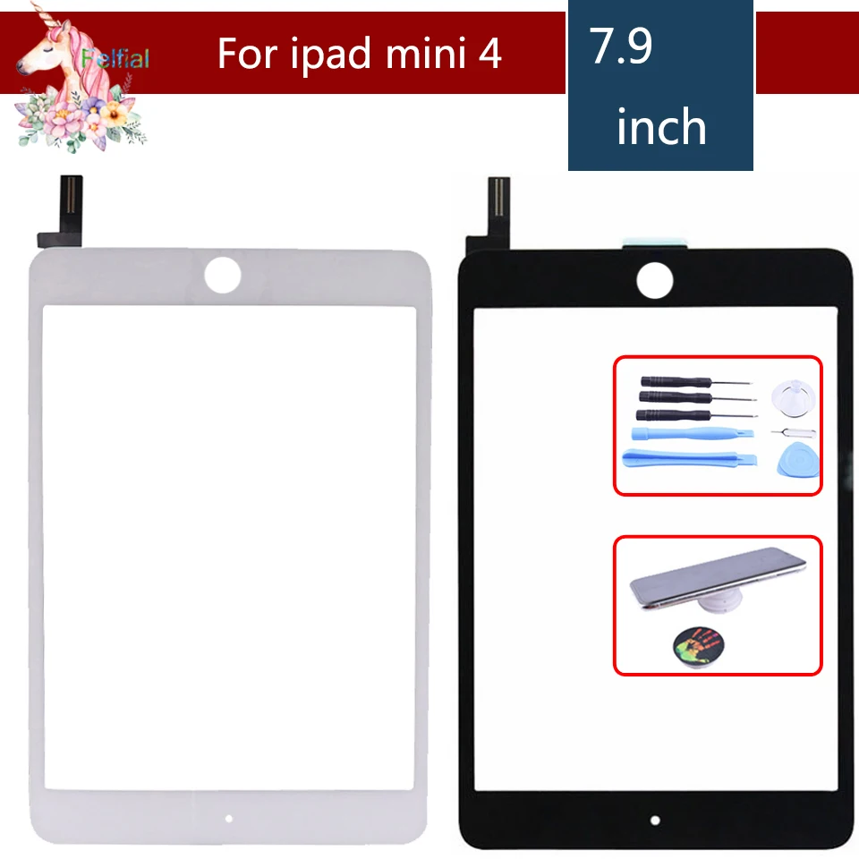 Для Apple iPad mini 1 mini 2 mini 3 mini 4 сенсорный экран с IC и клеевым дигитайзером Замена переднего стекла