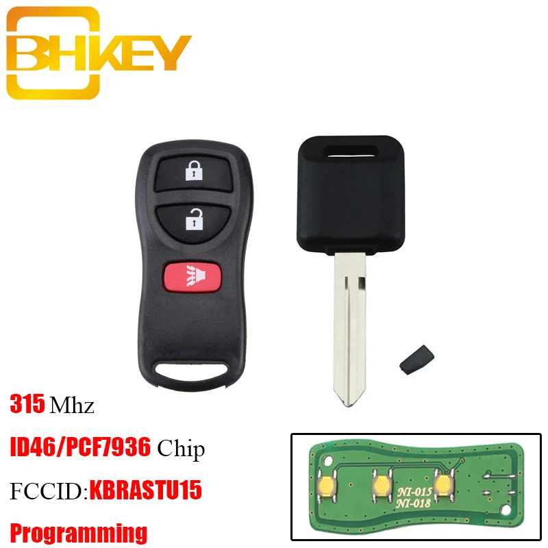 Чип-передатчик BHKEY ID46 для Nissan KBRASTU15 дистанционный ключ Xterra Versa 2005-2014 ключи от