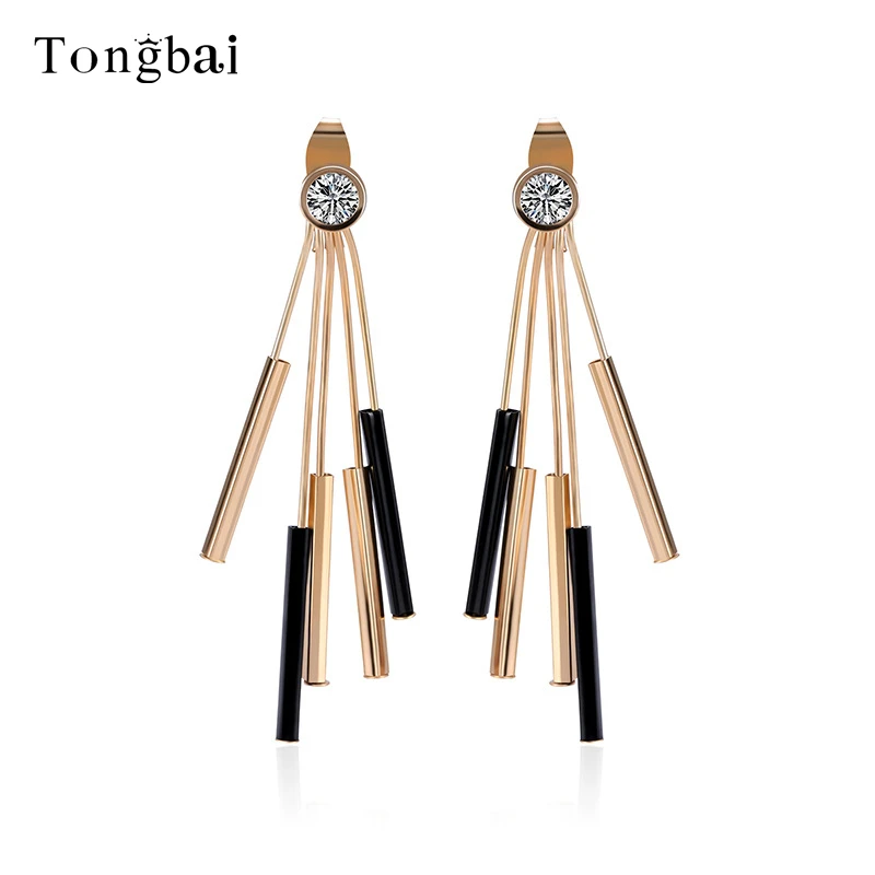 Tongbai Женщин Серьги Multi-Strand Цепи Кисточкой Длинные Для WomensRose Золотой цвет