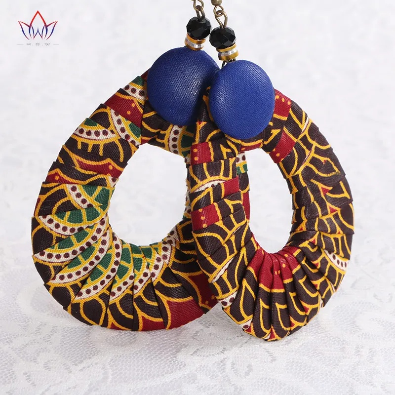 Женские серьги ручной работы в африканском стиле большие с принтом Анкары WYB55