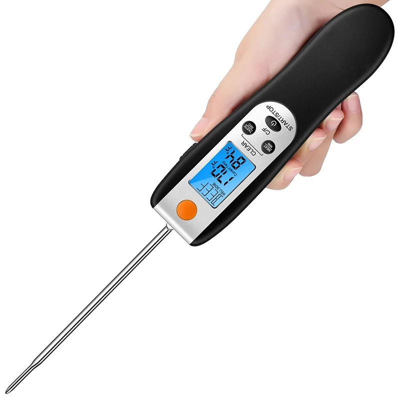 EAAGD цифровой кулинарный термометр, мгновенное чтение, Голосовая функция, Кухонный Термометр, зонд из нержавеющей стали для кухонного гриля