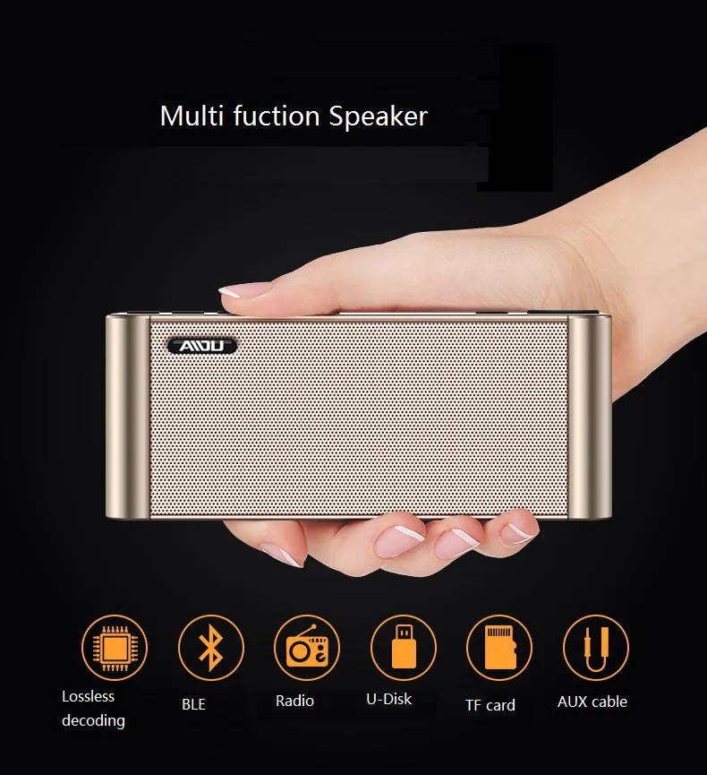 BLE колонка Портативная с fm-радио CD качество звука две декодирующие системы AUX