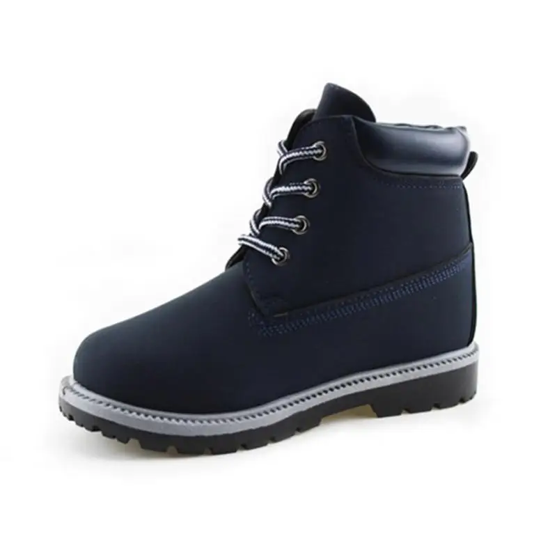 JABASIC Kids Shoes 2019 New Winter PU Leather Boots Boys Non-slip Waterproof Rain Sport Sneakers Children | Мать и ребенок