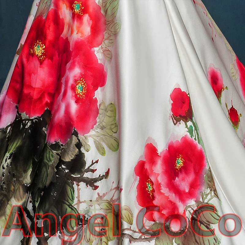 Ручная роспись Великолепный Королевский вечернее платье Женщины Арабский пром