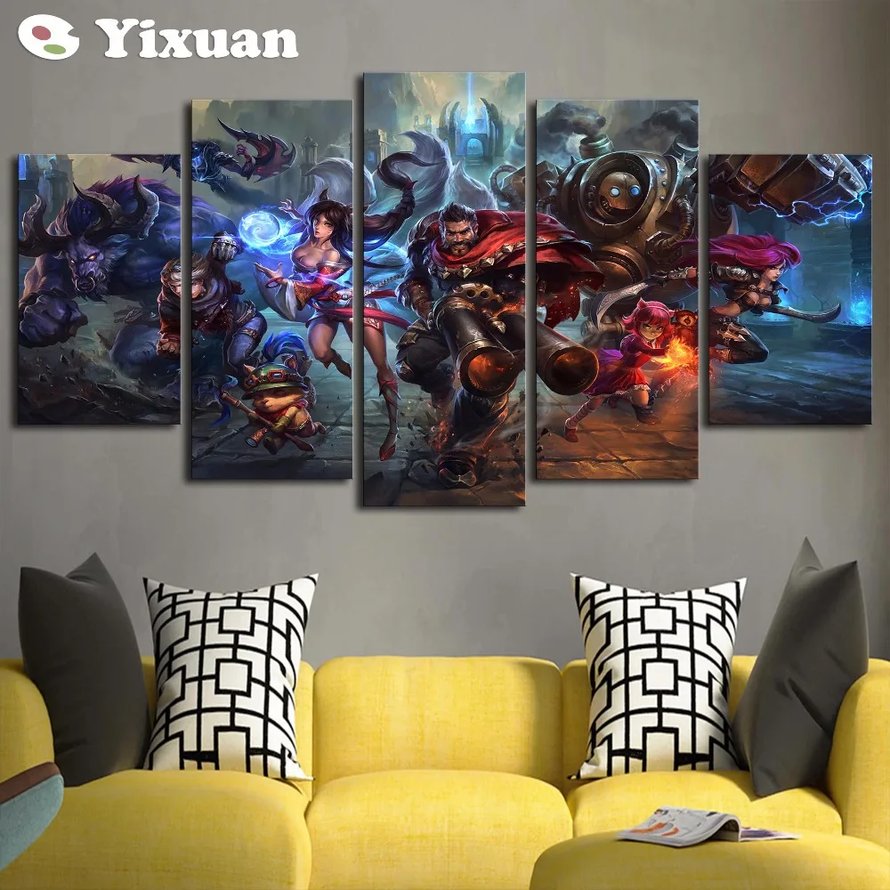 Печать на холсте картины рамки домашний Декор стены искусства 5 шт. ходьба