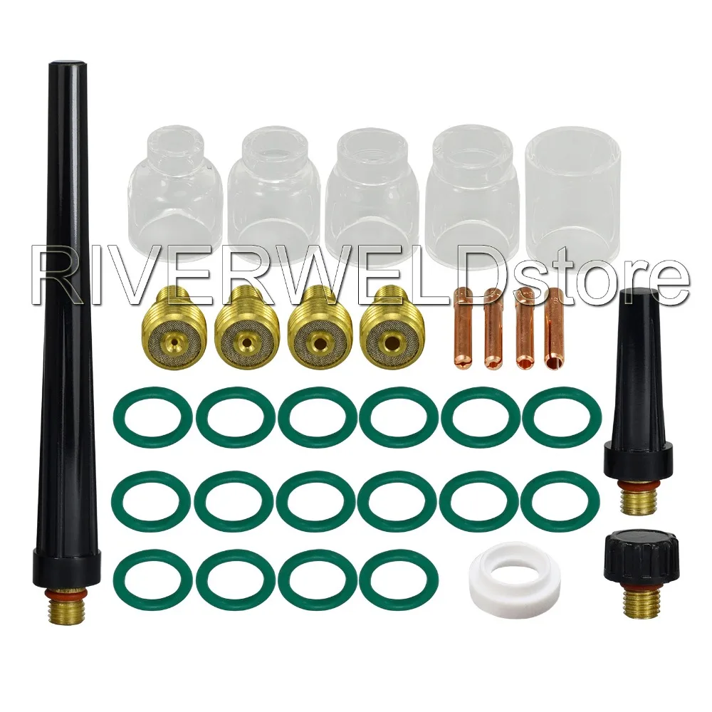 TIG газовый объектив корпус 0 040 &quot1/16&quot 3/32 &quot1/8&quot и #5 #6 #7 #8 #10 Pyrex Cup Kit DB SR WP 9 20 25