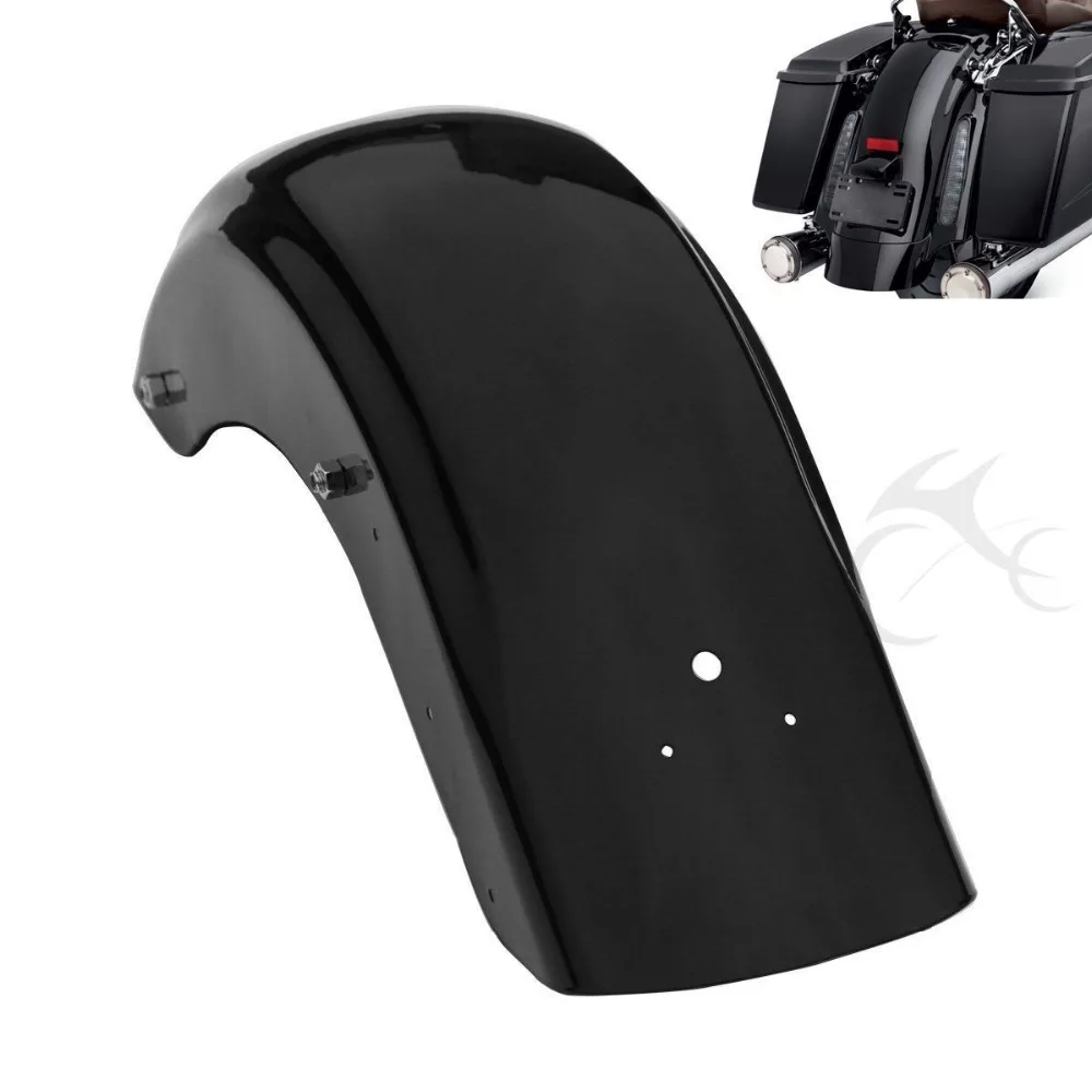 

Motorcycle Black Rear Fender For Harley CVO Style Touring Electra Road King Electra Street Glide FLHT FLHR 2009-UP 2 Style