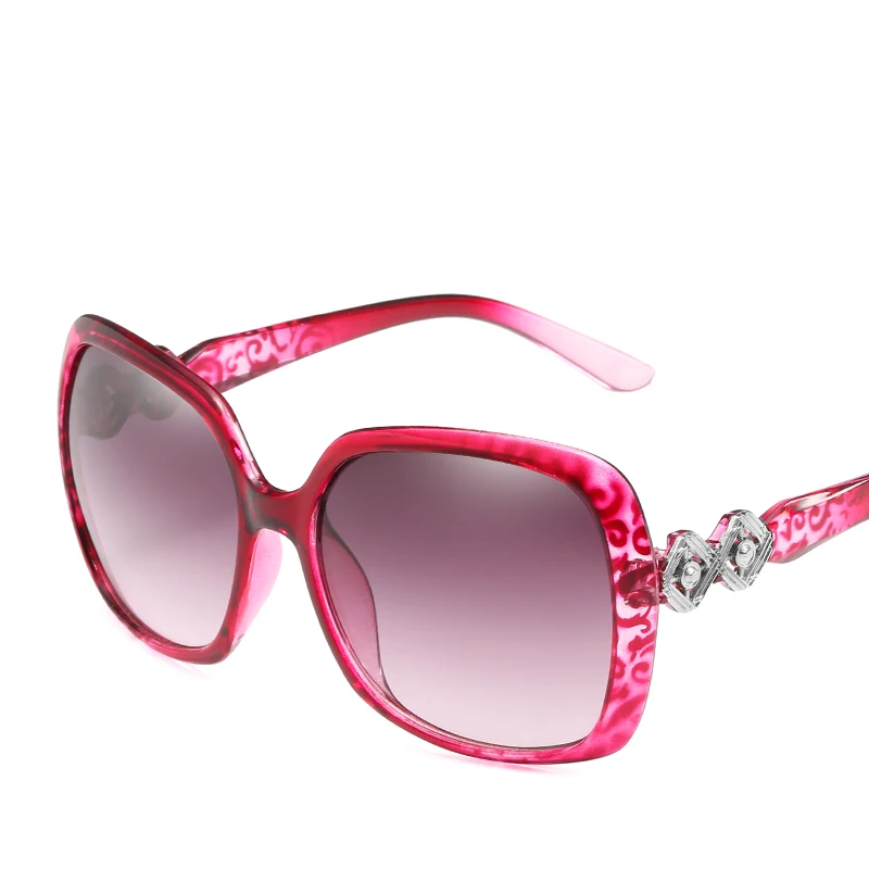 Ретро бренд дизайнер солнцезащитных очков дамы личности моды большая коробка