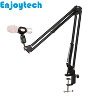 new arrival foldable metal stands mounts holder for microphones tabletop convenient tripod bracket with clamp for bloggers