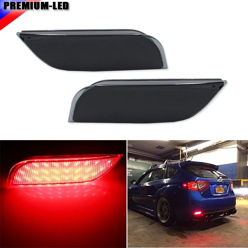 Копченый Объектив блестящий красный 26-SMD LED Бампер Отражатели габаритные огни для