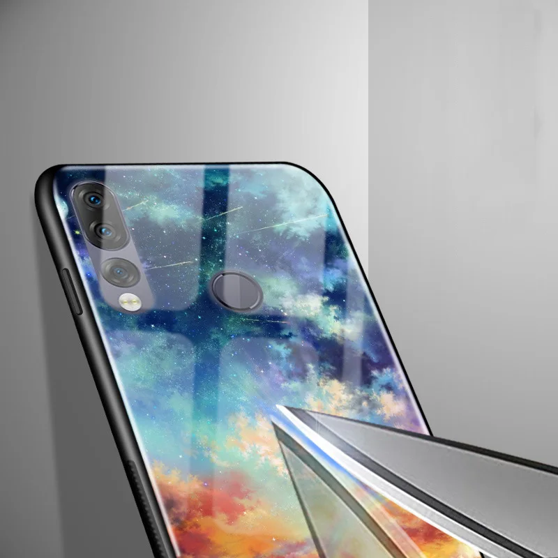 Для lenovo Z5S чехол 6,3 ''стекло Жесткий PC задняя крышка для lenovo Z5S чехлы для телефонов силикон бампер Coque для lenovo Z5s Z5 S Z 5S Capa