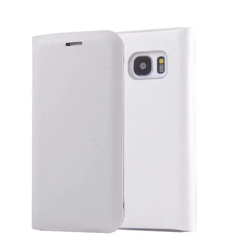 White S6 Edge флип чехол бумажник для Samsung Galaxy s6/S6Edge Кожезаменитель флип чехол бумажник держателя карты телефон В виде ракушки для S6 - Цвет: White