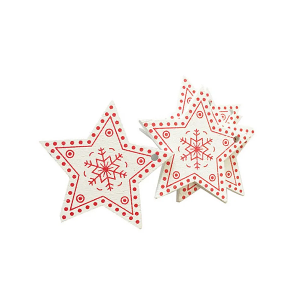 Недавно 10 шт. Деревянная Рождественская елка Подвесные Подарки снежинки