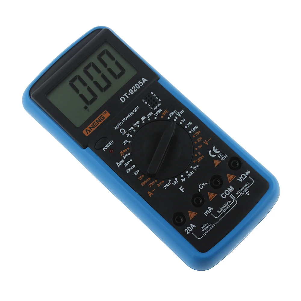 ANENG DT9205A мультиметр цифровой тестер digital multimeter щупы для мультиметра транзистор цифровой тестер Мультиметр multimetr мультитестер мултиметр rm409b esr meter мультиметр с термопарой мультимер мультимитр