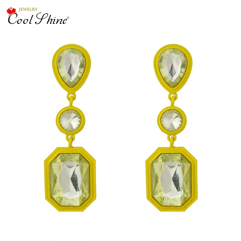 Coolshine женские акриловые Bijoux Серьги массивные классические капли воды Висячие