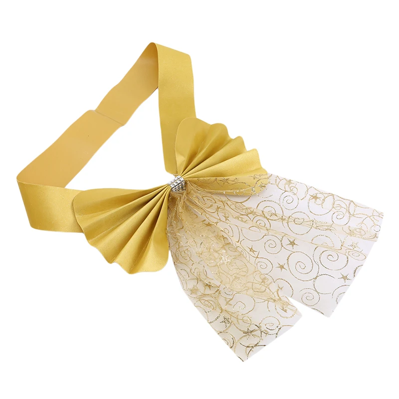 

10pcs/pack Bow Cover Chair Sashes Yarn Chair Sashes Tulle For Weddings Events &Party Banquet Christmas Decoration