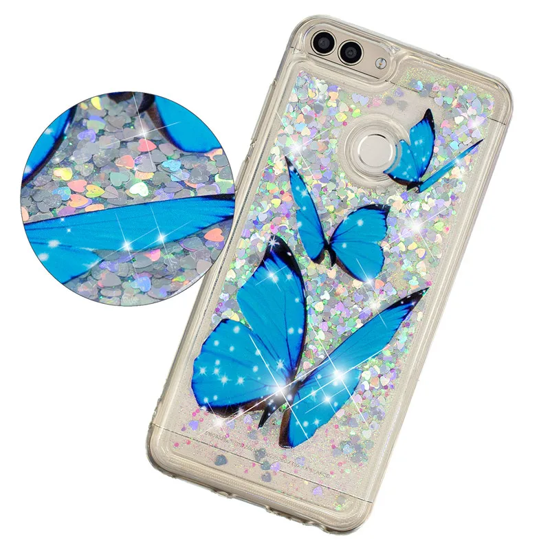 P Смарт силиконовый чехол для Fundas Huawei Honor 9 Lite Жидкий блеск мягкий TPU Coque 10 чехлы