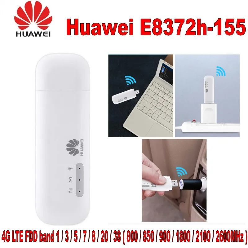 

100% Оригинальный Huawei разблокированный E8372 LTE USB Wingle LTE Универсальный 4G USB WiFi модем автомобильный wifi E8372h-155 для ноутбука