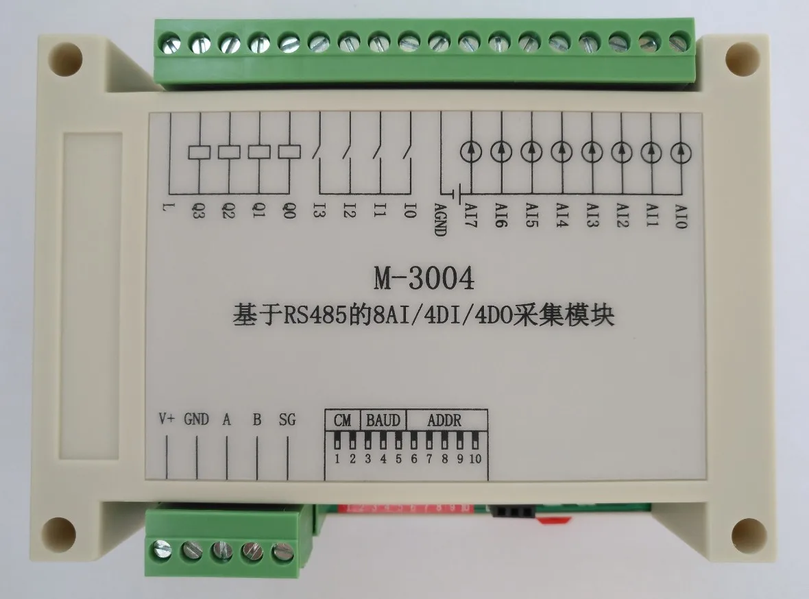 Модуль сбора данных RS485 8AI/4DI/4DO Modbus RTU|Счетчики| |
