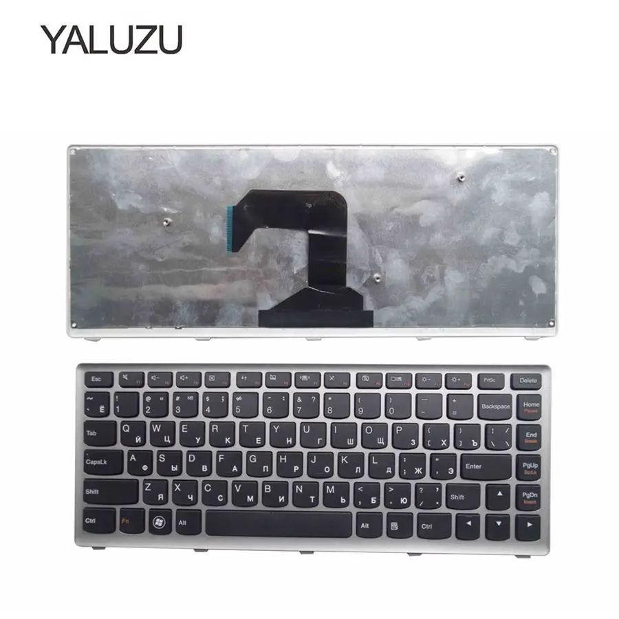 

YALUZU New Laptop keyboard for Lenovo U410 U410-ITH IFI Black key Silver frame Russian RU Version - MP-11K93SU-6862