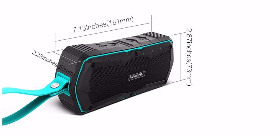 W-king Открытый Водонепроницаемый Bluetooth динамик с микрофоном TF карты AUX в портативный беспроводной Открытый громкий динамик s 4000 мАч для телефона ПК