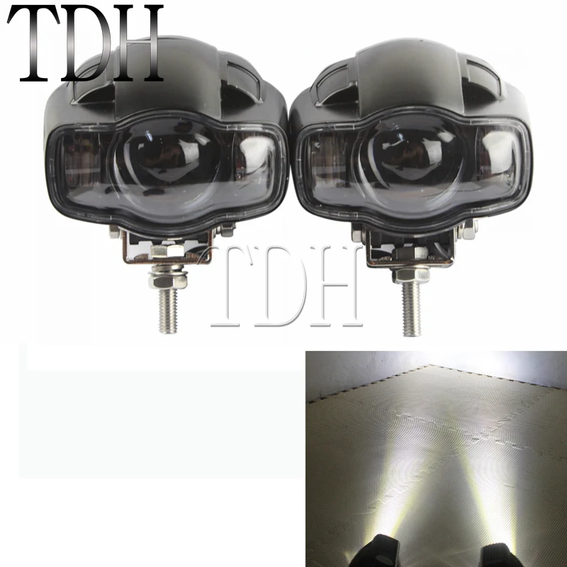 

Motorcycles 20W LED Headlight with Crash Bar Clamp Bracket 1-1/2" Fog Light Spotlight USB Charger for Harley Chopper Cafe Racer