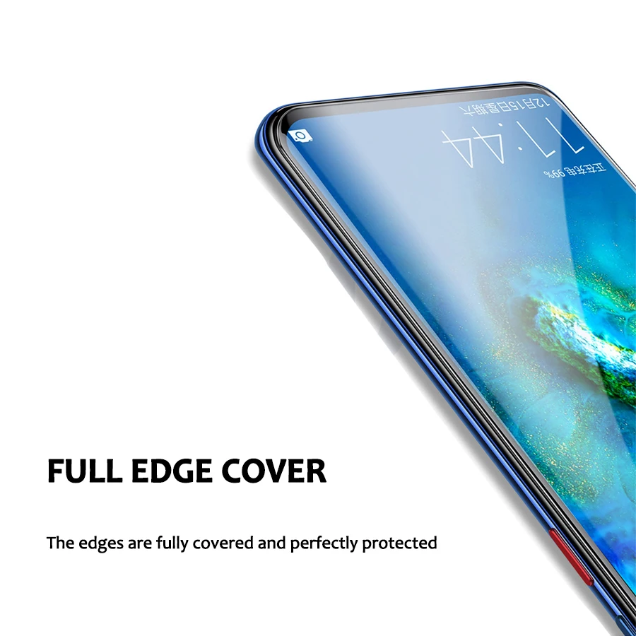 Защитное стекло с полным покрытием для Huawei P30 Pro Mate 20 закаленное УФ Samsung S10e