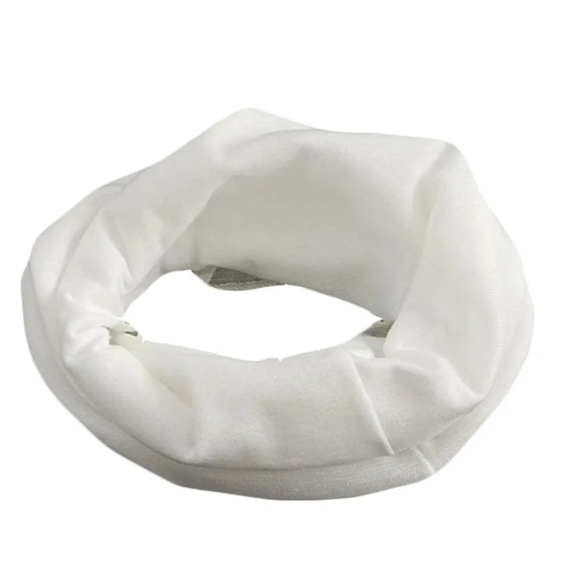 white scarf Новая весенне-Осенняя детская шапка, комплект для мальчиков и девочек, шарф, зимний теплый шейный платок, детские вязаные шапки, комплекты с воротником, хлопковые детские шапки, шарф - Цвет: white scarf