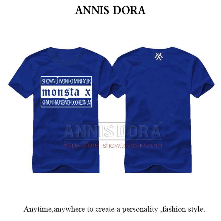 MONSTA X MINI 3TH ALBUM THE CLAN PART 1 LOST SHOWNU IM Same Style Short Sleeved T-shirt | Мужская одежда