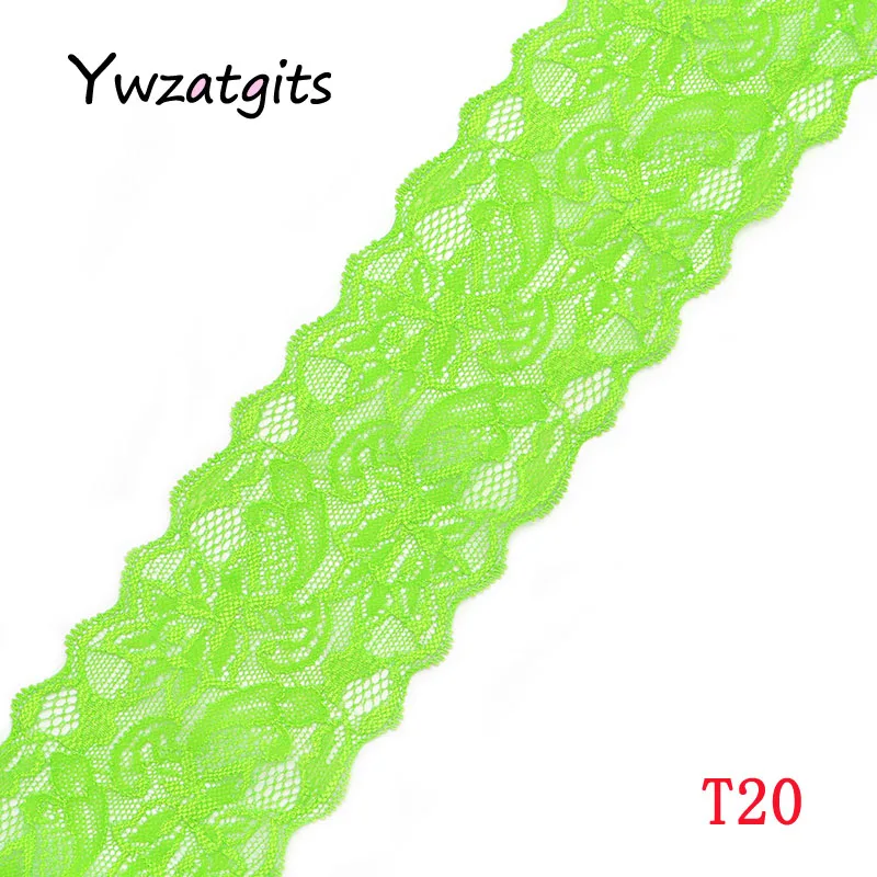 Ywzatgits 2y/5y Цветочная вышивка из кружевной ткани Отделка ленты для самостоятельного пошива одежды одежда материалы ручной работы аксессуары YR0201 - Цвет: C6 Light green