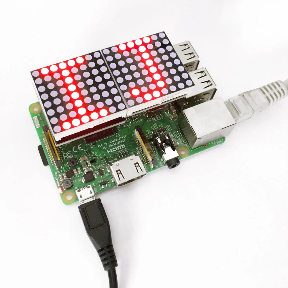 Бесплатная доставка! СВЕТОДИОДНЫЙ матричный экран Raspberry Pi 16*8/Сертификация CE|raspberry