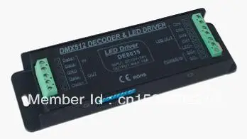 Бесплатная доставка DMX контроллер 4 Каналы RGB драйвер DC12 24V постоянного Напряжение