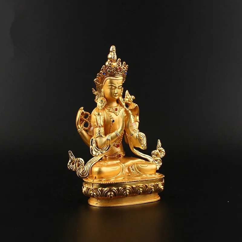 Буддийские поставщики Avalokitesvara Bodhisattva из металлического сплава с золотым