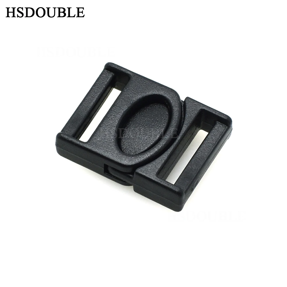 

100pcs/pack 1/2"(13mm) Plastic Side Release Center Buckles Backpack Straps Webbing Black