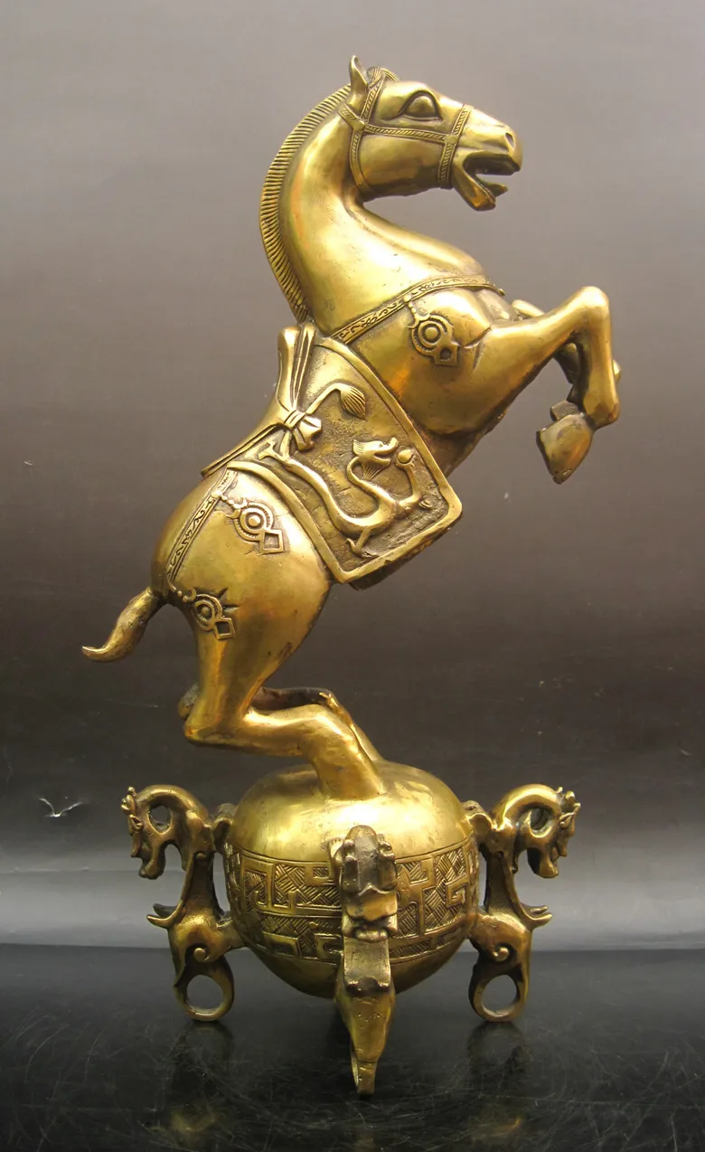 

Бесплатная доставка, оптовая продажа, бронзовая фабрика, лошадь, события, украшение, украшение, бронзовая фабрика, Чистая латунь, статуя, под...