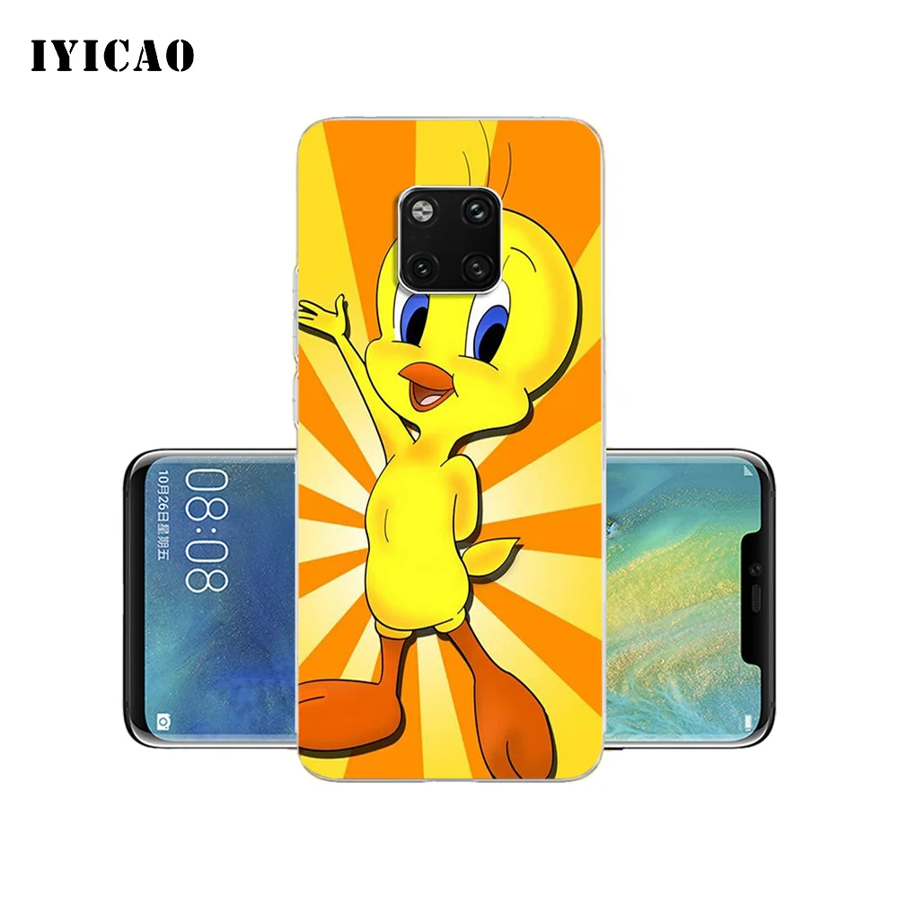 IYICAO милый мультфильм Твити Мягкий силиконовый чехол для телефона Huawei Mate 10 20 Lite Pro