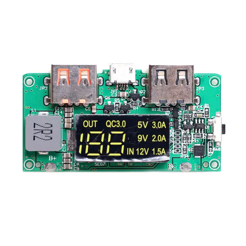 5V Boost High Pass Qc3.0 Быстрая зарядка пресс плата с цифровым дисплеем питания Мобильная