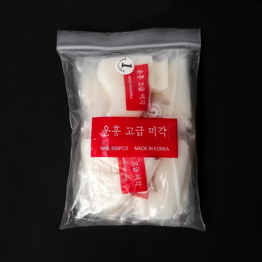 500 шт. три цвета выбор накладные ногти кончики для одной посылки Frence style нажмите на