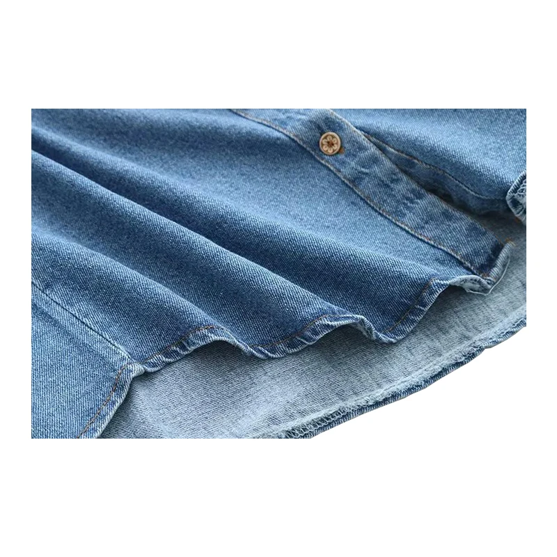 Для женщин Джинсовые рубашки 2017 Женский Blusas милый мультфильм вышитые рубашка