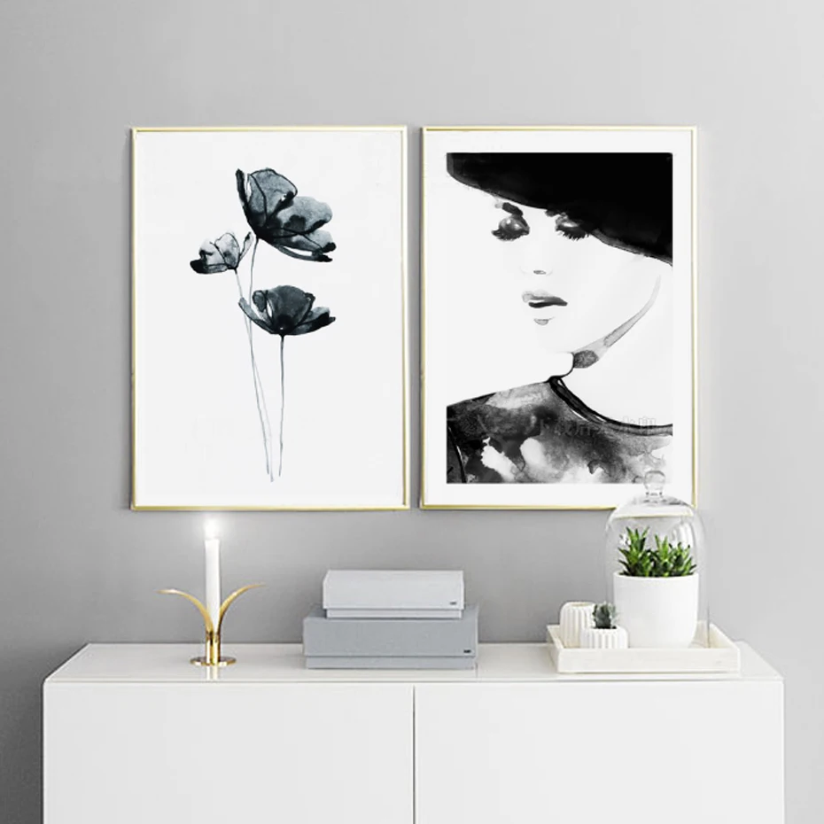 Minimalist Abstract Women Nordic Landscape Canvas Paintings Wall Art Pictures Poster Print Living Room Home Decor Drop shipping | Дом и сад