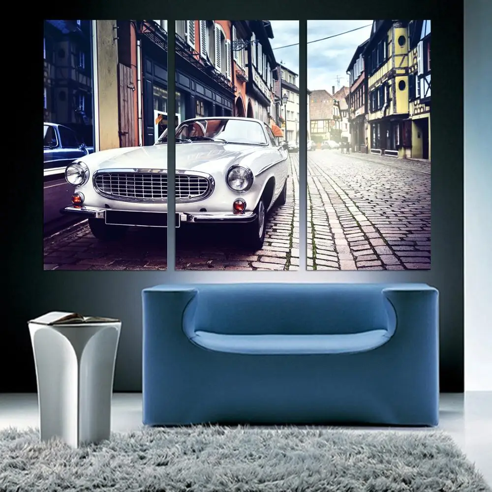 

Drop shipping 3 Panel printed painting Car Painting Canvas Wall Art Picture Home Decoration Living Room Modern painting LS276