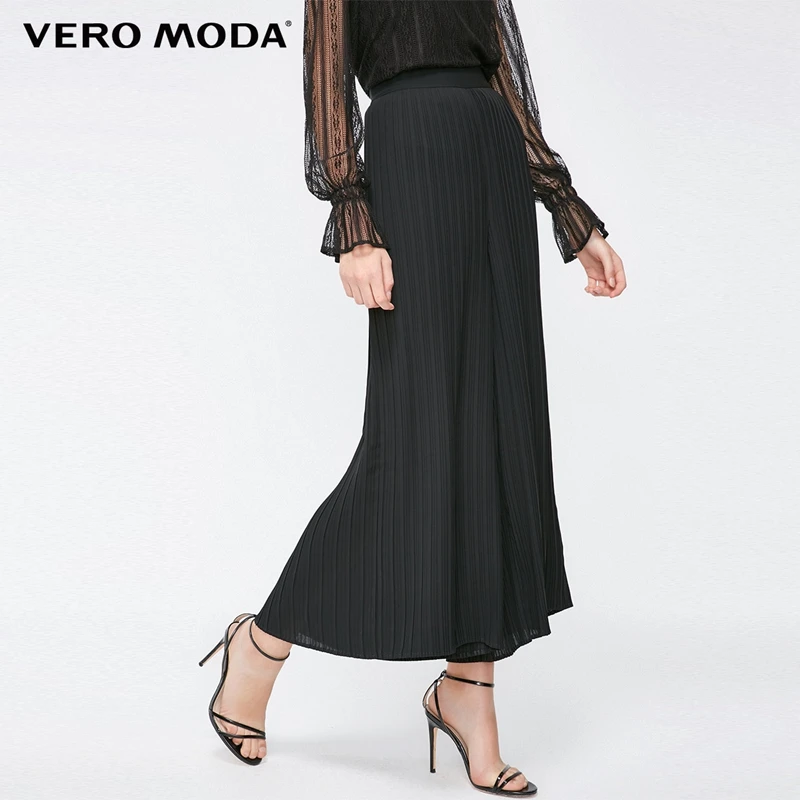 Vero Moda новые женские с боковой молнией плиссированные широкие брюки с высокой талией | 318350510