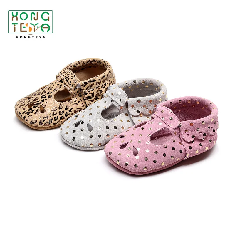 Обувь из натуральной кожи с леопардовым принтом детская обувь Bling в горошек