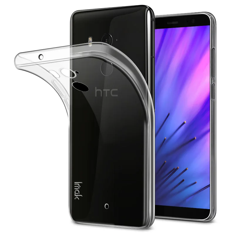 IMAK Ultra Thin Soft TPU Case For HTC U11 Plus Transparent Back Cover Skin for Dual Sim Silicone + Screen Film |