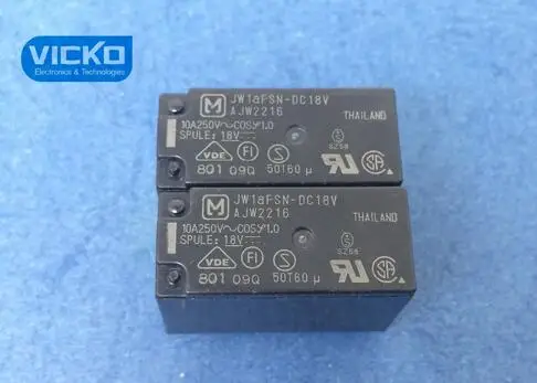 Реле поколения SPST JW1AFSN-DC18V, 10 А, 18 в, JW1AFSN